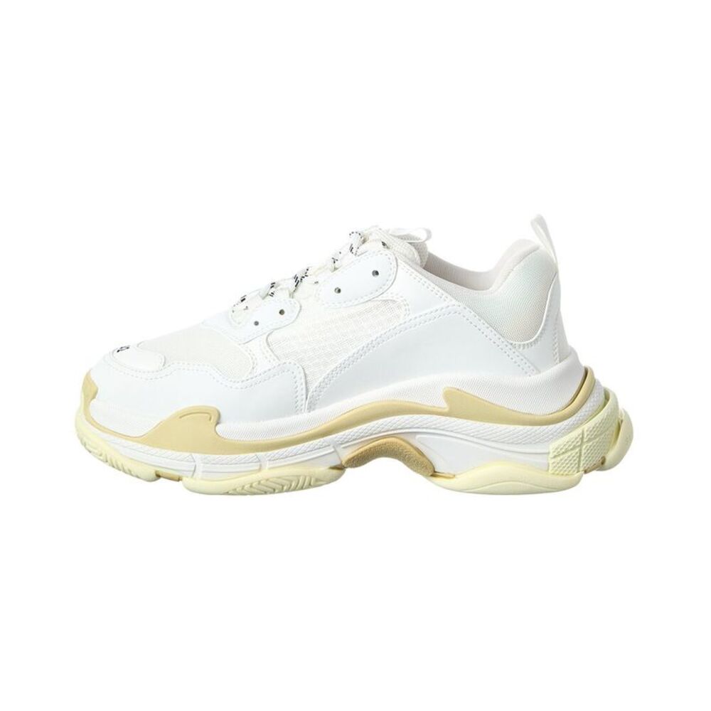 Balenciaga Triple S Leather & Canvas Sneaker, White - Picture 2 of 5